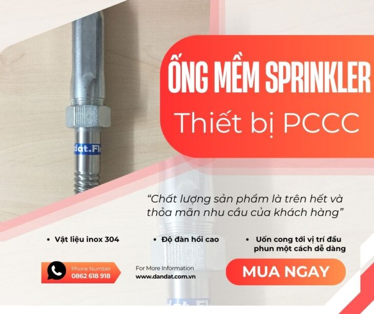 KHỚP NỐI MỀM SPRINKLER | FLEXIBLE SPRINKLER HOSE | KHỚP NỐI MỀM PCCC | ỐNG MỀM SPRINKLER