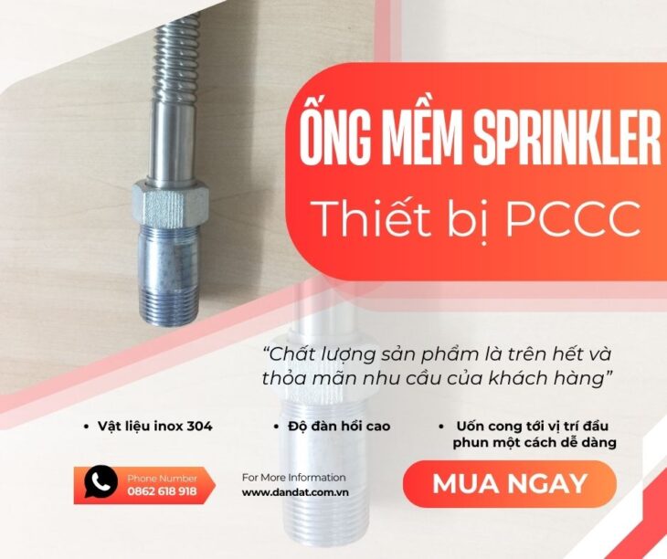 KHỚP NỐI MỀM SPRINKLER | FLEXIBLE SPRINKLER HOSE | KHỚP NỐI MỀM PCCC | ỐNG MỀM SPRINKLER
