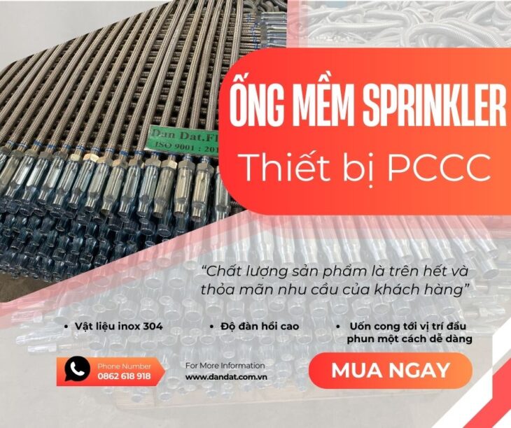 KHỚP NỐI MỀM SPRINKLER | FLEXIBLE SPRINKLER HOSE | KHỚP NỐI MỀM PCCC | ỐNG MỀM SPRINKLER