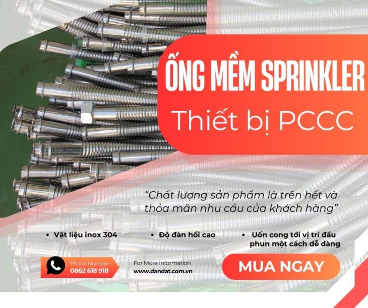 KHỚP NỐI MỀM SPRINKLER | FLEXIBLE SPRINKLER HOSE | KHỚP NỐI MỀM PCCC | ỐNG MỀM SPRINKLER