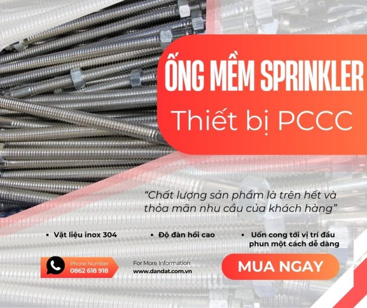 KHỚP NỐI MỀM SPRINKLER | FLEXIBLE SPRINKLER HOSE | KHỚP NỐI MỀM PCCC | ỐNG MỀM SPRINKLER