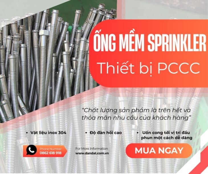 KHỚP NỐI MỀM SPRINKLER | FLEXIBLE SPRINKLER HOSE | KHỚP NỐI MỀM PCCC | ỐNG MỀM SPRINKLER