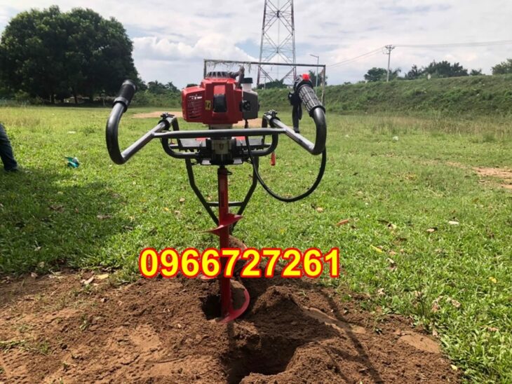 Máy khoan đất khoan lỗ trồng cây có khung xe đẩy Mitsubishi TB43 tại An Giang