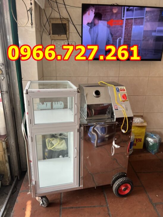 Máy ép mía tủ kính , ép mía siêu sach