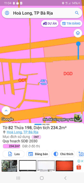 Chính Chủ Cần Bán Lô Đất 235m2 Tại Hoà Long – Bà Rịa Vũng Tàu