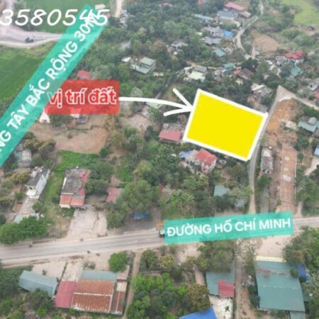 Bán lô đất đẹp thị trấn , ngay trục đường Hồ Chí Minh , giáp Hà Nội