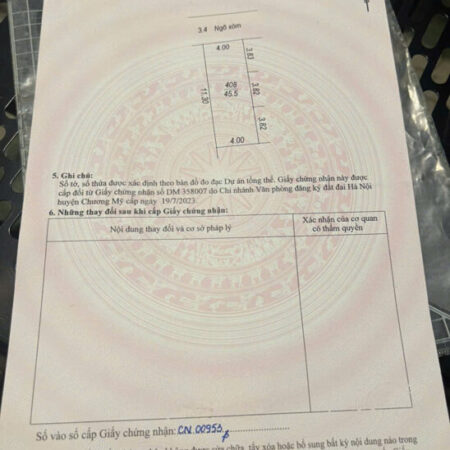 ra mắt lô đất tại xã đại yên , cm 5,5m sẵn sổ đỏ ô tô thông chỉ 2.x tỷ