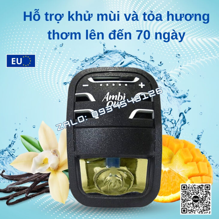 TINH DẦU THƠM Ô TÔ CÀI CỬA GIÓ AMBI PUR 7ml, HỖ TRỢ KHỬ MÙI Ô TÔ, NHẬP KHẨU CHÂU ÂU