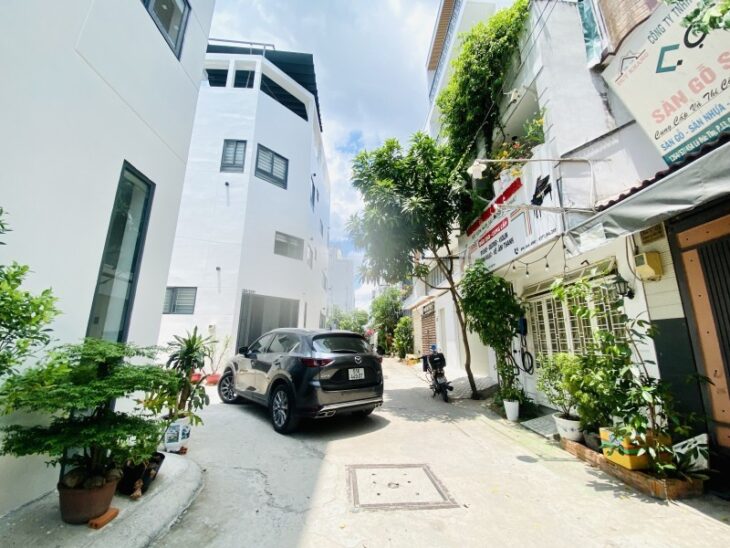 BÁN NHÀ XÂY MỚI 100%, XÂY ĐỂ Ở FULL NỘI THẤT, HXH- KHU PHÂN LÔ BỜ KÈ THAM LƯƠNG, 5 TẦNG, 5 P.NGỦ,