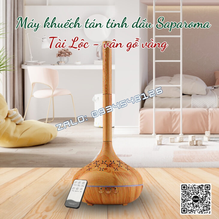 MÁY XÔNG TINH DẦU SAPAROMA 550ml, PHUN SƯƠNG BÙ ẨM, THƠM PHÒNG, HỖ TRỢ KHỬ MÙI, XUA ĐUỔI MUỖI