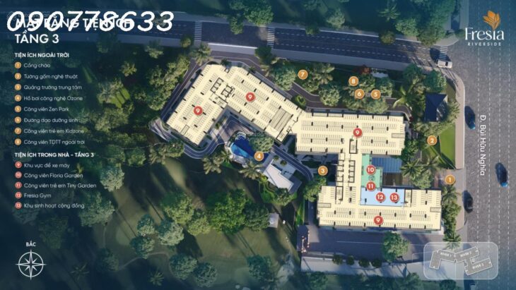 Chính thức nhận booking giữ chỗ 30 triệu / căn hộ Fresia Riverside BH – LH: PKD CĐT 0902778633