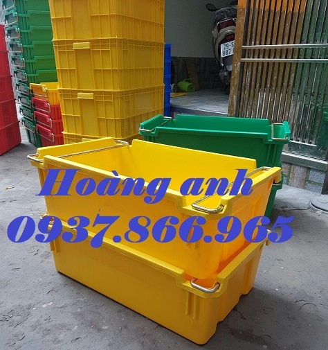 Bán buôn khay nhựa có quai, khay nhựa có quai sắt, sóng nhựa bít có quai xách