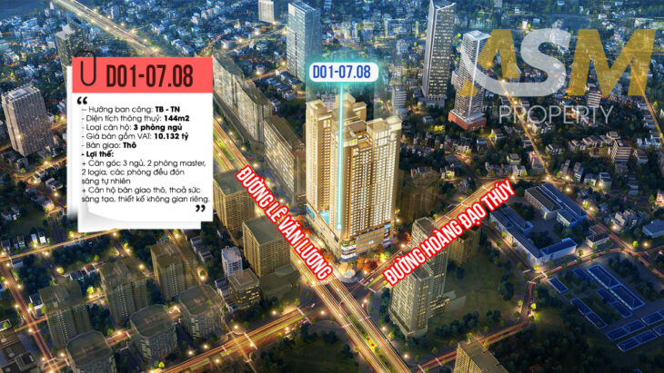 Bán nhanh căn D1-708, căn góc 3 ngủ tòa Diamond Residence 25 Lê Văn Lương