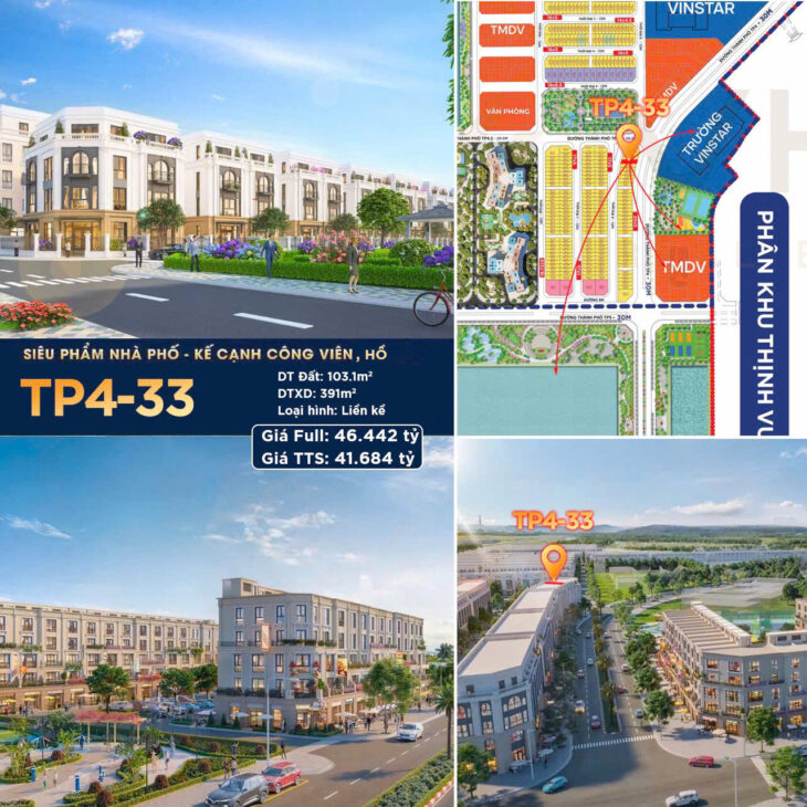 Siêu phẩm liền kề 2 mặt tiền, vị trí vàng đắc địa tại Vinhomes Global Gate TP4-33