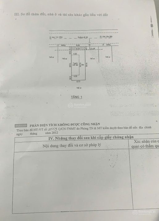 Bán nhà cấp 4 8m*20m,Tân Quy, Quận 7, Gpxd Hầm, 7 tầng,Sổ hồng,Hướng Bắc. Giá 24ty