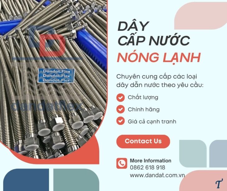 Dây cấp nước inox nóng lạnh, dây cấp nước inox chịu nhiệt,dây cấp nước cho vòi sen và bình nóng lạnh
