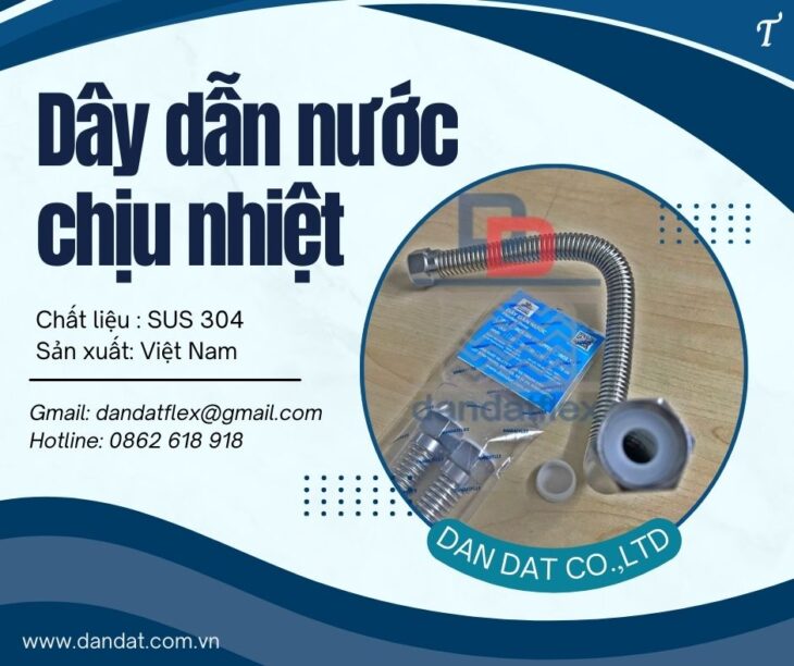 Dây cấp nước inox nóng lạnh, dây cấp nước inox chịu nhiệt,dây cấp nước cho vòi sen và bình nóng lạnh
