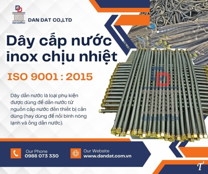 Dây cấp nước inox nóng lạnh, dây cấp nước inox chịu nhiệt,dây cấp nước cho vòi sen và bình nóng lạnh