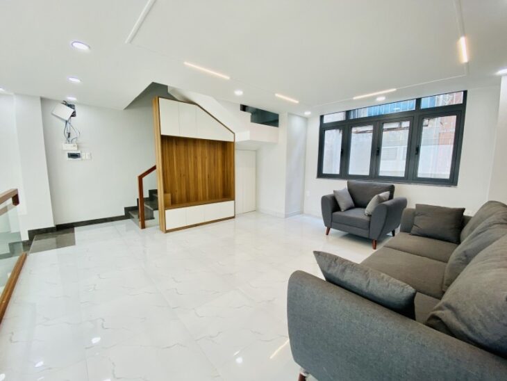 BÁN NHÀ XÂY MỚI 100%, XÂY ĐỂ Ở FULL NỘI THẤT, HXH- KHU PHÂN LÔ BỜ KÈ THAM LƯƠNG, 5 TẦNG, 5 P.NGỦ,