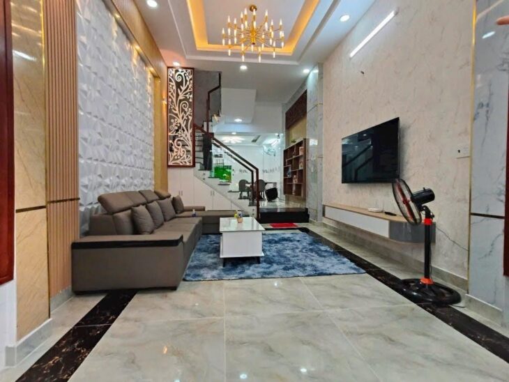 Bán nhà Gò Vấp, hẻm xe hơi Quang Trung, khu phân lô, 4 x 13, 4 tầng, 4Pn, 7.15 TL