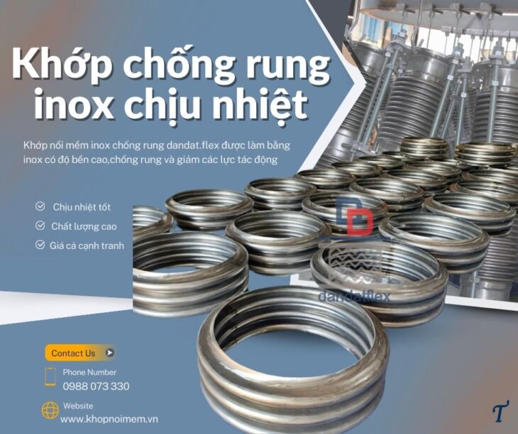 Khớp nối mềm dẫn xăng dầu, khớp nối chống rung kim loại, khớp nối mềm inox, khớp nối ren công nghiệp