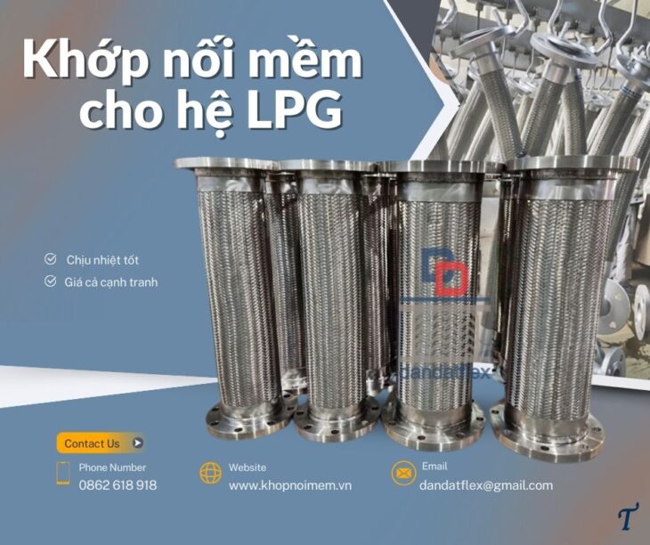 Khớp nối mềm kim loại, khớp nối giảm chấn inox, khớp nối mềm inox 304/306, khớp nối inox chống rung