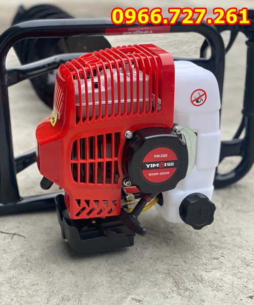 Máy khoan đào hố đất trồng cây động cơ 2 thì Yimoi tặng kèm mũi khoan