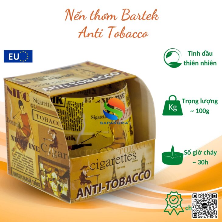 Nến thơm tinh dầu thiên nhiên Bartek Candles 100g, hỗ trợ khử mùi hôi ẩm mốc, mùi thuốc lá hiệu quả