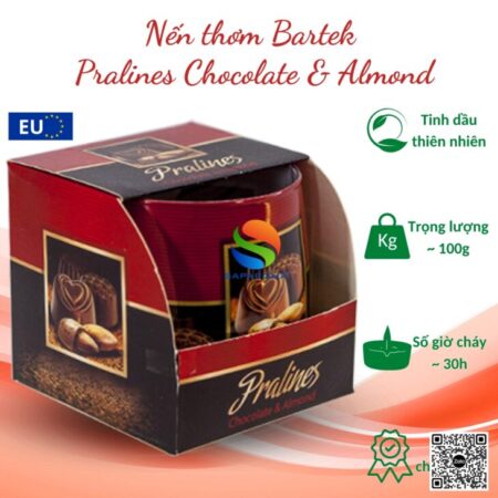 Nến thơm tinh dầu thiên nhiên Bartek Candles 100g, hỗ trợ khử mùi hôi ẩm mốc, mùi thuốc lá hiệu quả