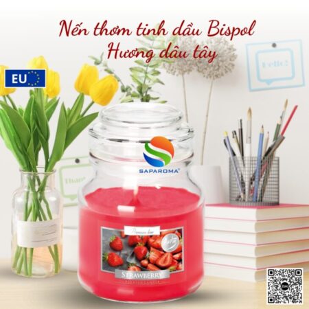 Hũ nến thơm Bispol 120g tinh dâù thiên nhiên, thơm phòng, hỗ trợ khử mùi hôi ẩm mốc, mùi thuốc lá