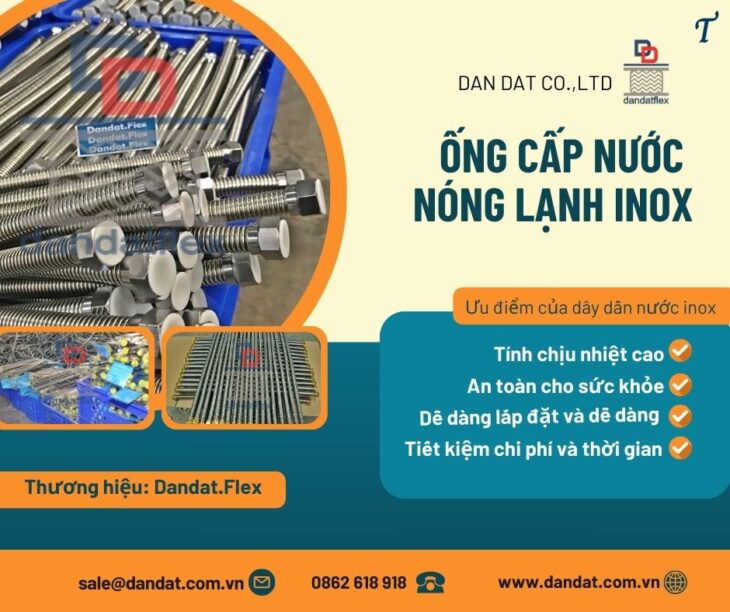 Dây cấp nước inox nóng lạnh, dây cấp nước inox chịu nhiệt,dây cấp nước cho vòi sen và bình nóng lạnh