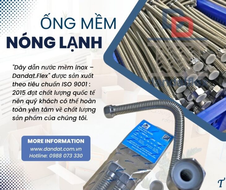 Dây dẫn nước inox nóng lạnh, ống mềm cho máy nóng lạnh, dây mềm inox dẫn nước vòi chậu