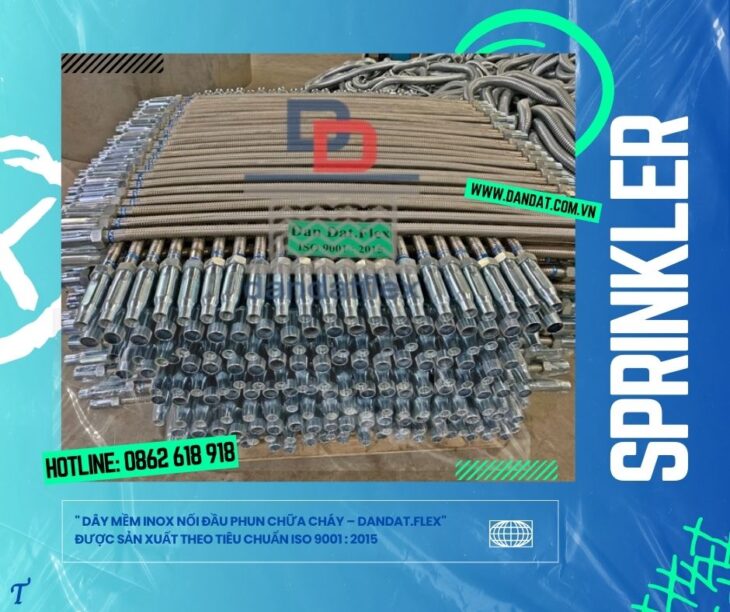Ống mềm kết nối đầu phun sprinkler, ống mềm sprinkler PCCC, ống mềm cho đầu phun chữa cháy