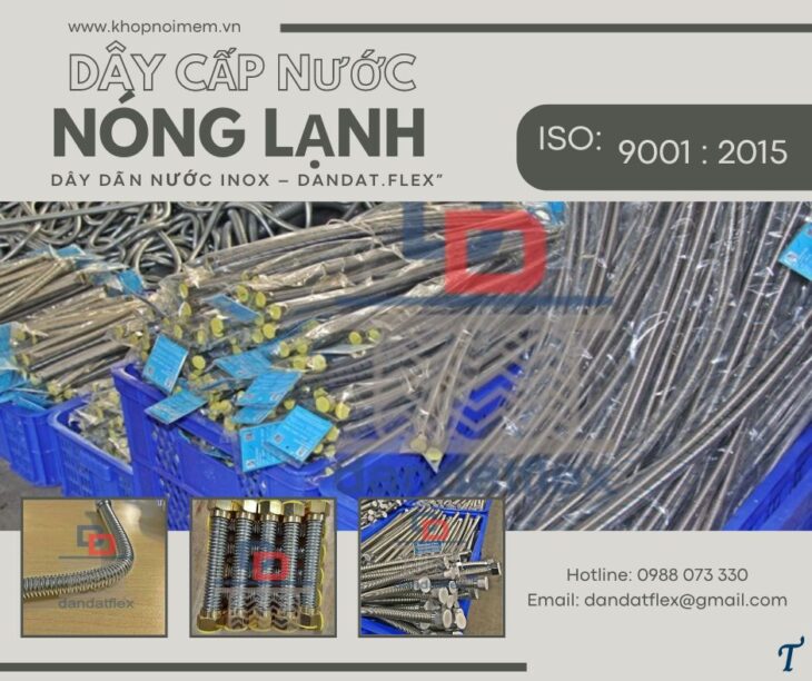 Dây cấp nước inox nóng lạnh, dây cấp nước inox chịu nhiệt,dây cấp nước cho vòi sen và bình nóng lạnh