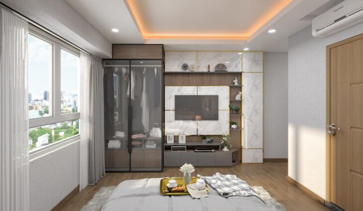 Căn Hộ Cosmo City Mặt Tiền Đường Nguyễn Thị Thập Quận 7 Giá 2.8ty 2PN.