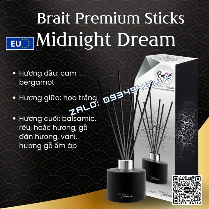 TINH DẦU TÁN HƯƠNG QUE MÂY BRAIT 100ml, TINH DẦU NƯỚC HOA, THƠM PHÒNG, KHỬ MÙI, NHẬP KHẨU CHÍNH HÃNG