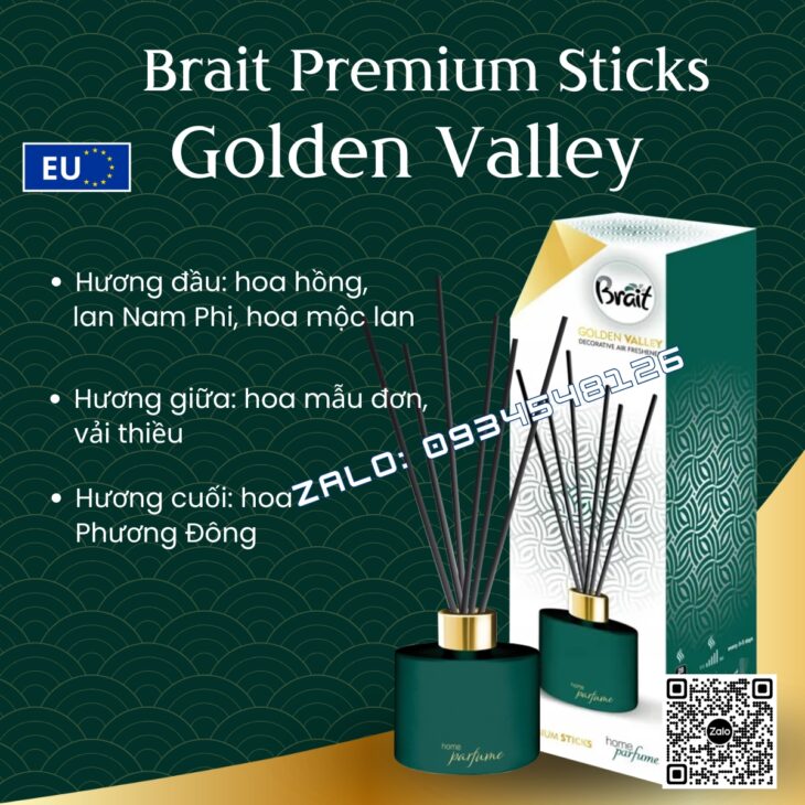 TINH DẦU TÁN HƯƠNG QUE MÂY BRAIT 100ml, TINH DẦU NƯỚC HOA, THƠM PHÒNG, KHỬ MÙI, NHẬP KHẨU CHÍNH HÃNG