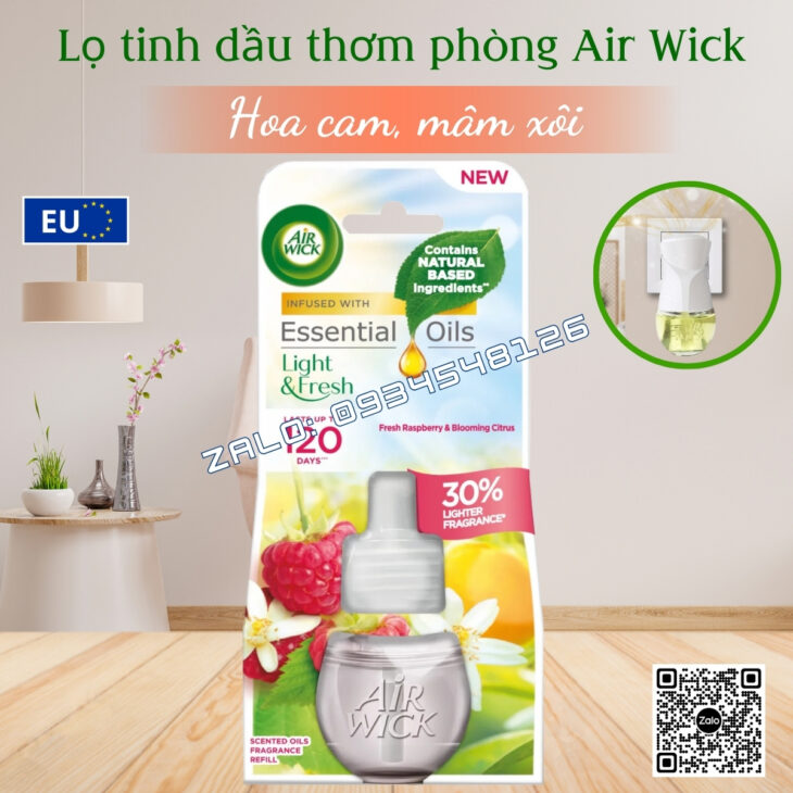 LỌ TINH DẦU THƠM PHÒNG CAO CẤP AIR WICK 19ML, HỖ TRỢ KHỬ MÙI, NHẬP KHẨU CHÍNH HÃNG