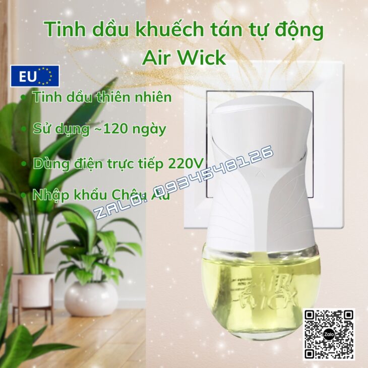 LỌ TINH DẦU THƠM PHÒNG CAO CẤP AIR WICK 19ML, HỖ TRỢ KHỬ MÙI, NHẬP KHẨU CHÍNH HÃNG
