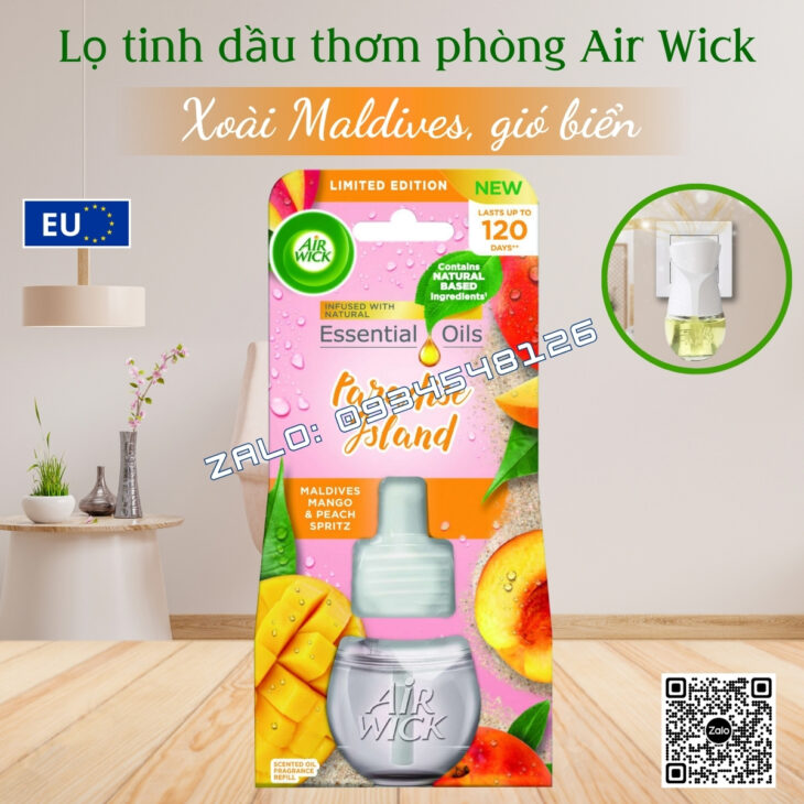 LỌ TINH DẦU THƠM PHÒNG CAO CẤP AIR WICK 19ML, HỖ TRỢ KHỬ MÙI, NHẬP KHẨU CHÍNH HÃNG