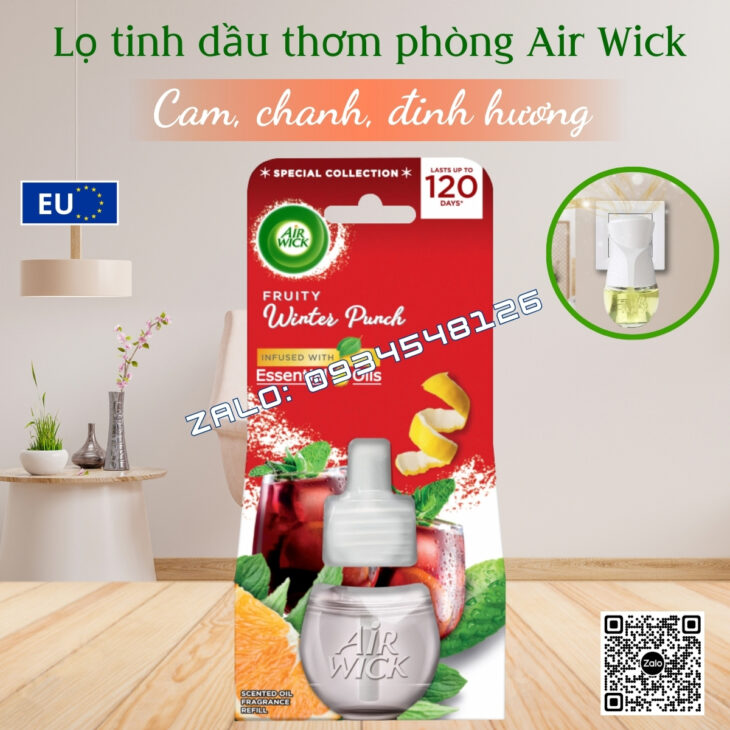 LỌ TINH DẦU THƠM PHÒNG CAO CẤP AIR WICK 19ML, HỖ TRỢ KHỬ MÙI, NHẬP KHẨU CHÍNH HÃNG
