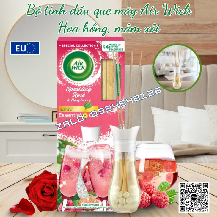 BỘ TINH DẦU TÁN HƯƠNG QUE MÂY AIR WICK, THƠM PHÒNG – BÍ QUYẾT KHÔNG GIAN SỐNG ĐẠT CHUẨN 5 SAO