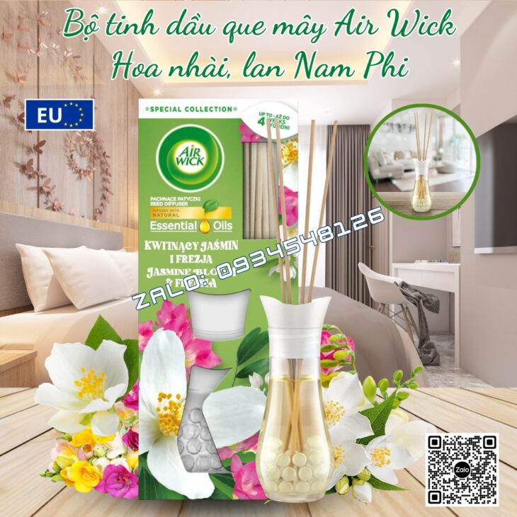 BỘ TINH DẦU TÁN HƯƠNG QUE MÂY AIR WICK, THƠM PHÒNG – BÍ QUYẾT KHÔNG GIAN SỐNG ĐẠT CHUẨN 5 SAO