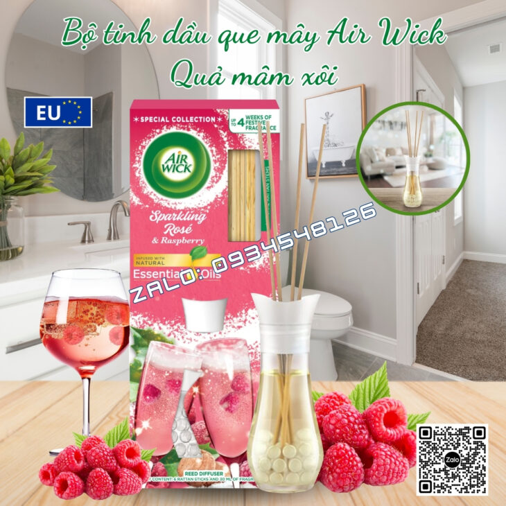 BỘ TINH DẦU TÁN HƯƠNG QUE MÂY AIR WICK, THƠM PHÒNG – BÍ QUYẾT KHÔNG GIAN SỐNG ĐẠT CHUẨN 5 SAO