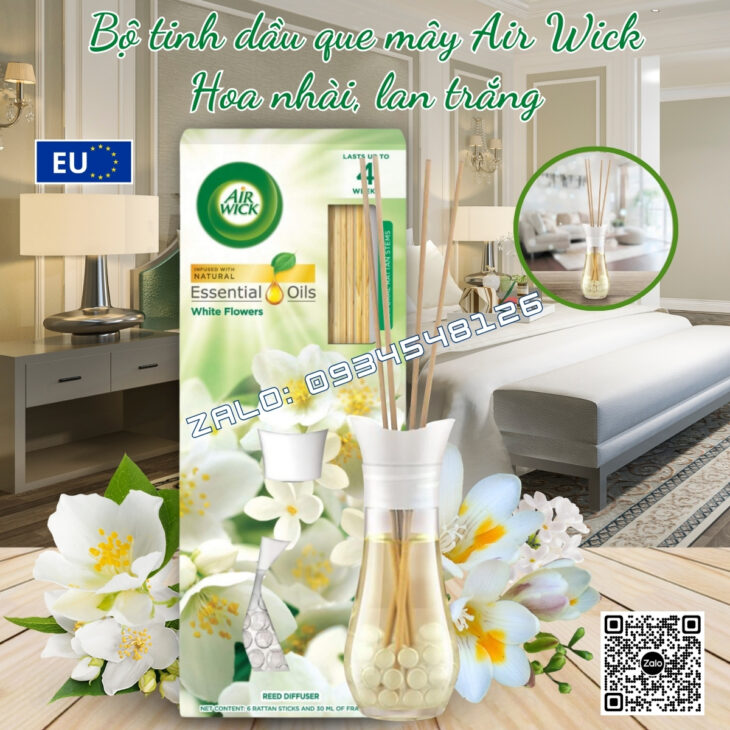 BỘ TINH DẦU TÁN HƯƠNG QUE MÂY AIR WICK, THƠM PHÒNG – BÍ QUYẾT KHÔNG GIAN SỐNG ĐẠT CHUẨN 5 SAO