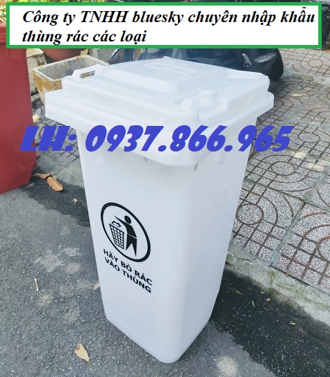 Thùng rác 120l, thùng đựng rác công nghiệp, thùng rác tòa nhà, thùng rác văn phòng, thu