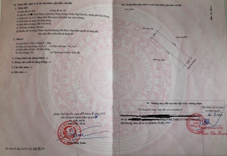 Nhà mặt đường Nam Pháp – thông Văn Cao, Giá 5.2 tỉ, đang cho thuê cực đẹp