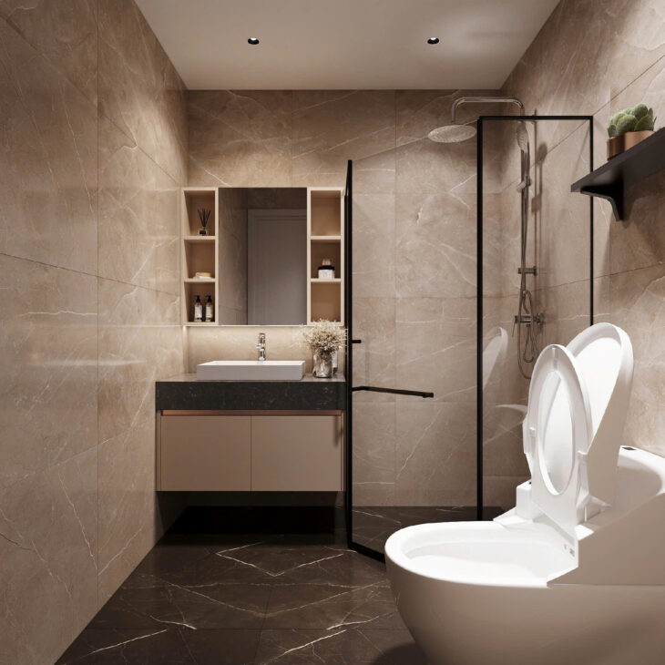 Căn hộ 82m², thiết kế 2 phòng ngủ + thêm không gian phụ lý tưởng làm phòng làm việc hoặc phòng cho