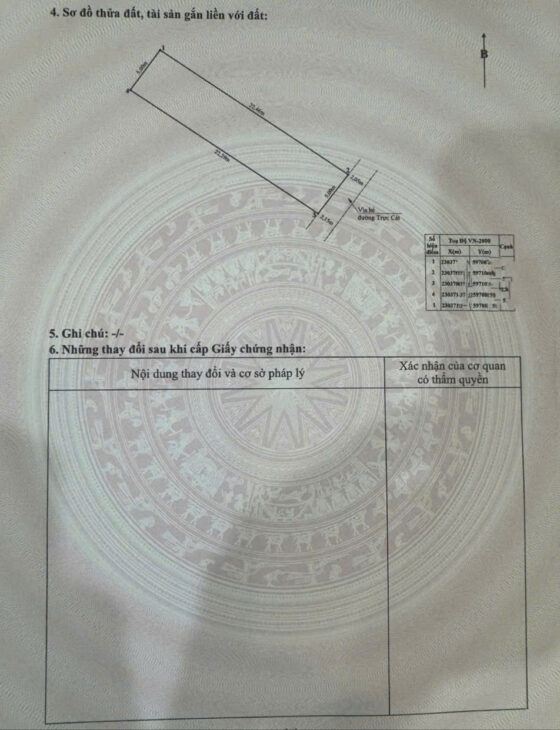 Đất mặt đường Trực Cát – Vĩnh Tiến, 112m, Giá 78 tr/m, ngang 5m