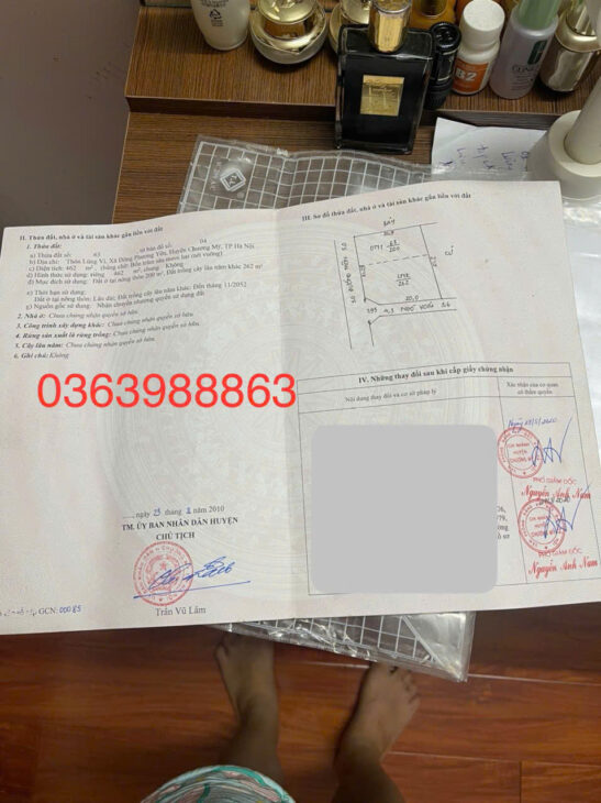 CC cần bán lô đất 462m tại đông phương yên chương mỹ hà nội